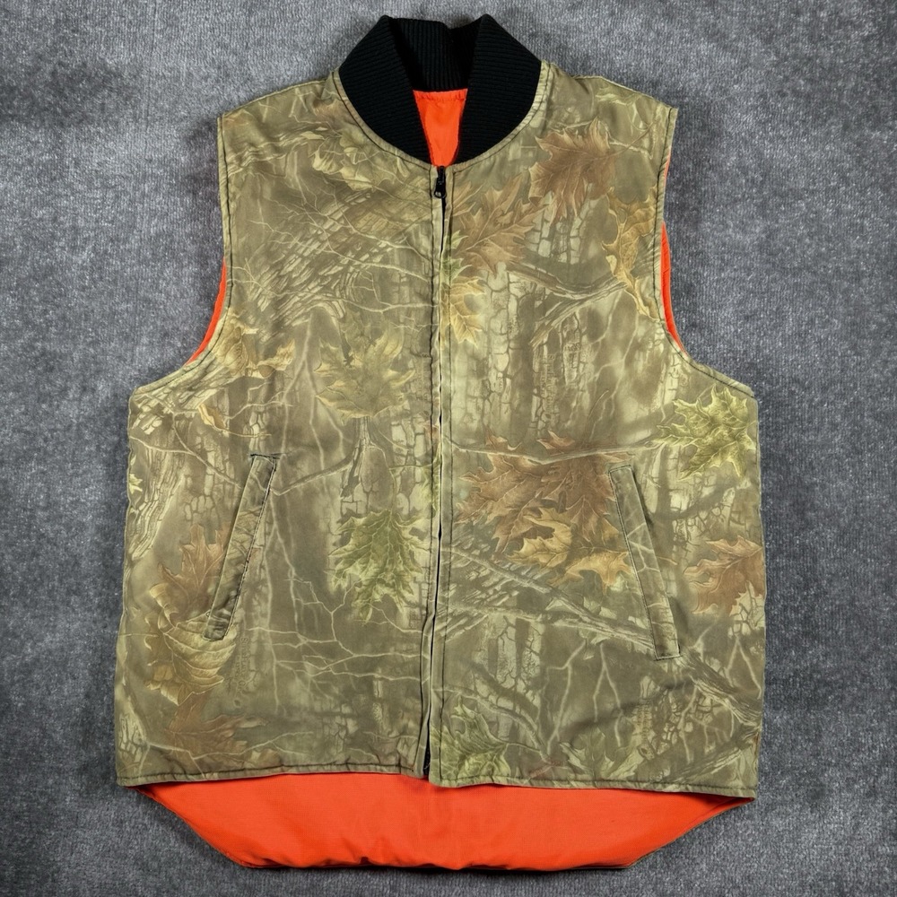 VTG WFS Gear Vest Men's XL Reversible Hunting Full Zip SuperFlauge Game Lynch